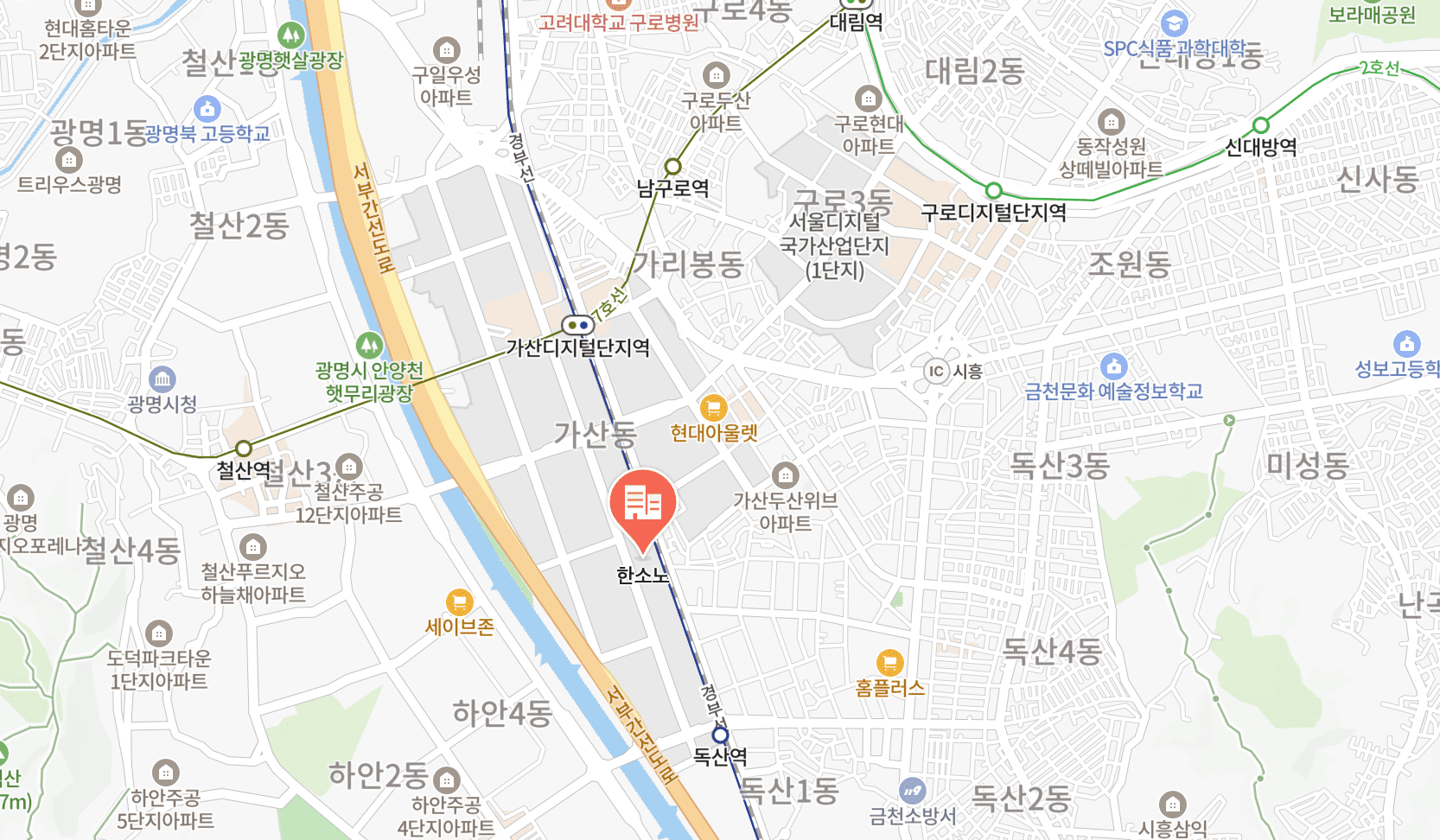 Hansono location map